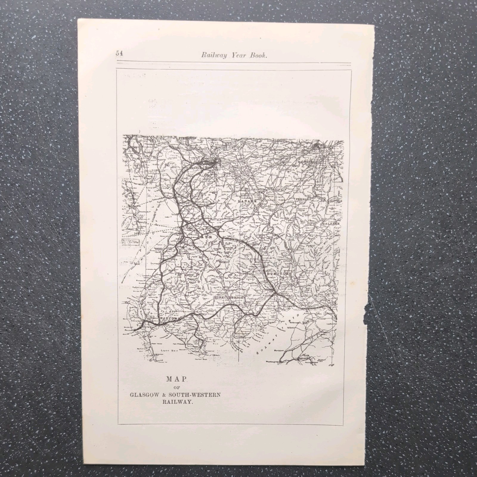Original 1902 Map of Glasgow and South Western Railway