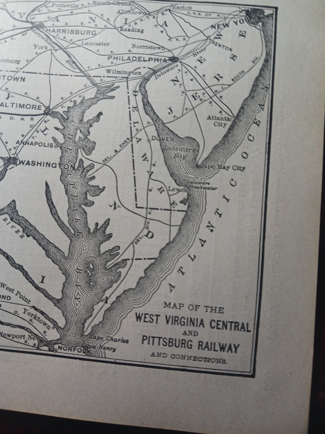 1901 Railroad Map WEST VIRGINIA CENTRAL & PITTSBURGH RAILWAY coal & Ore Fields