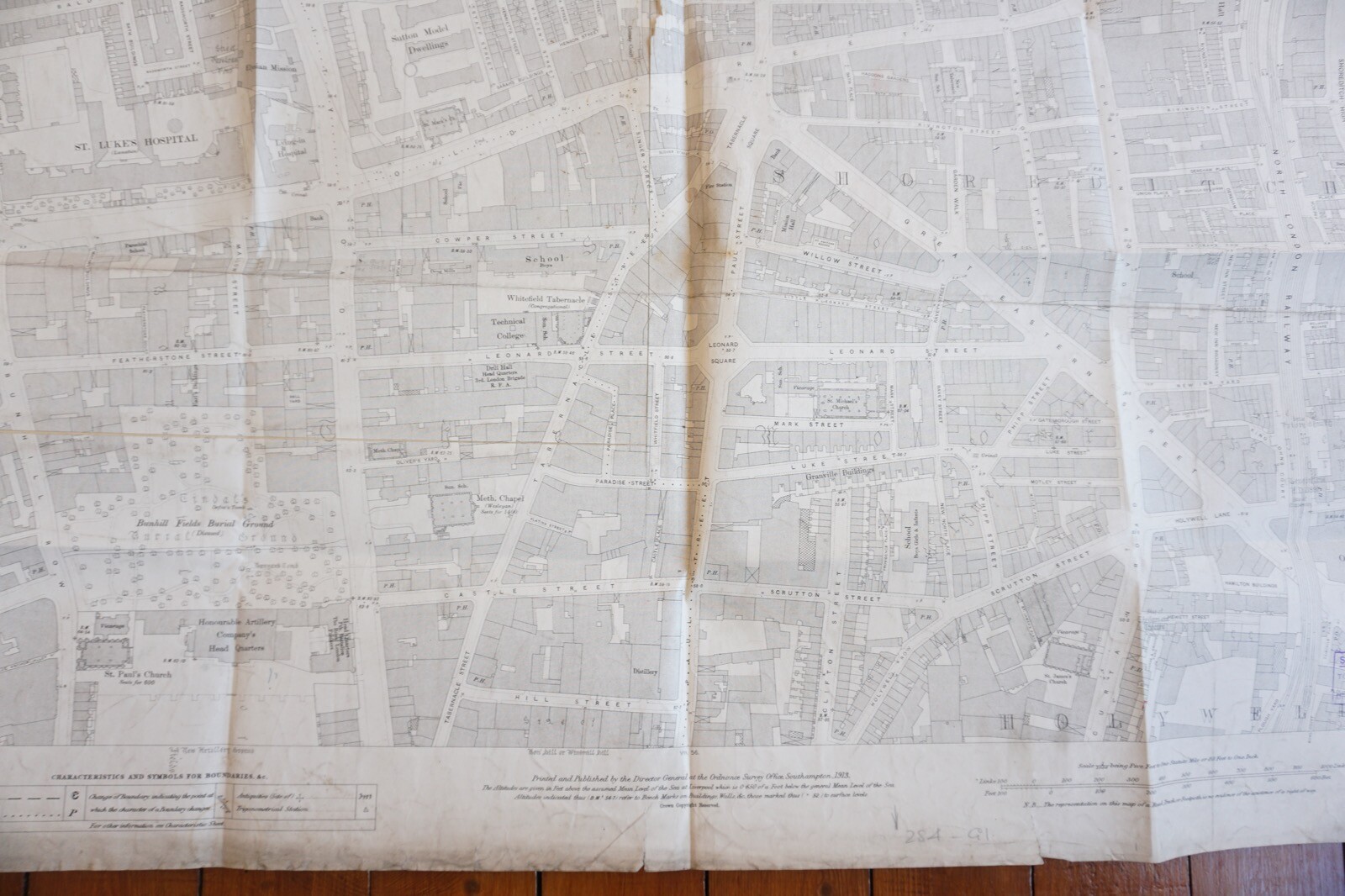 1913 Shoreditch North London Railway Map