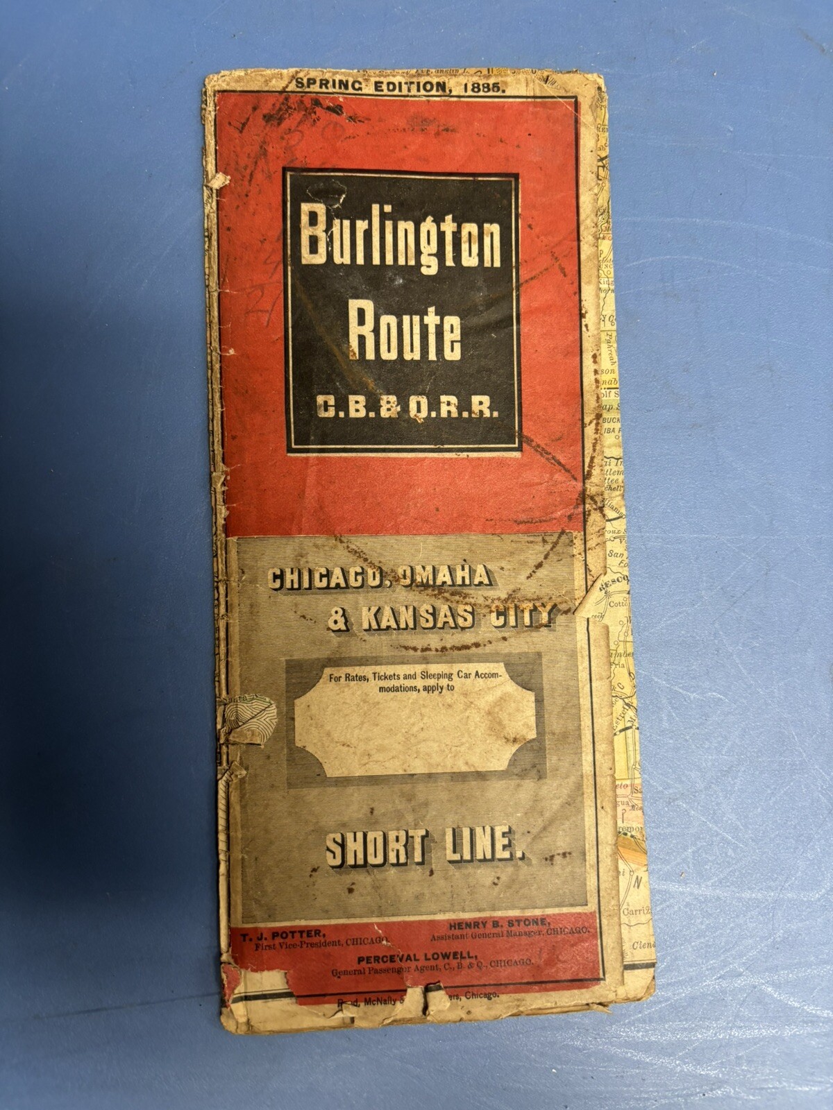 1985 Burlington Route train map