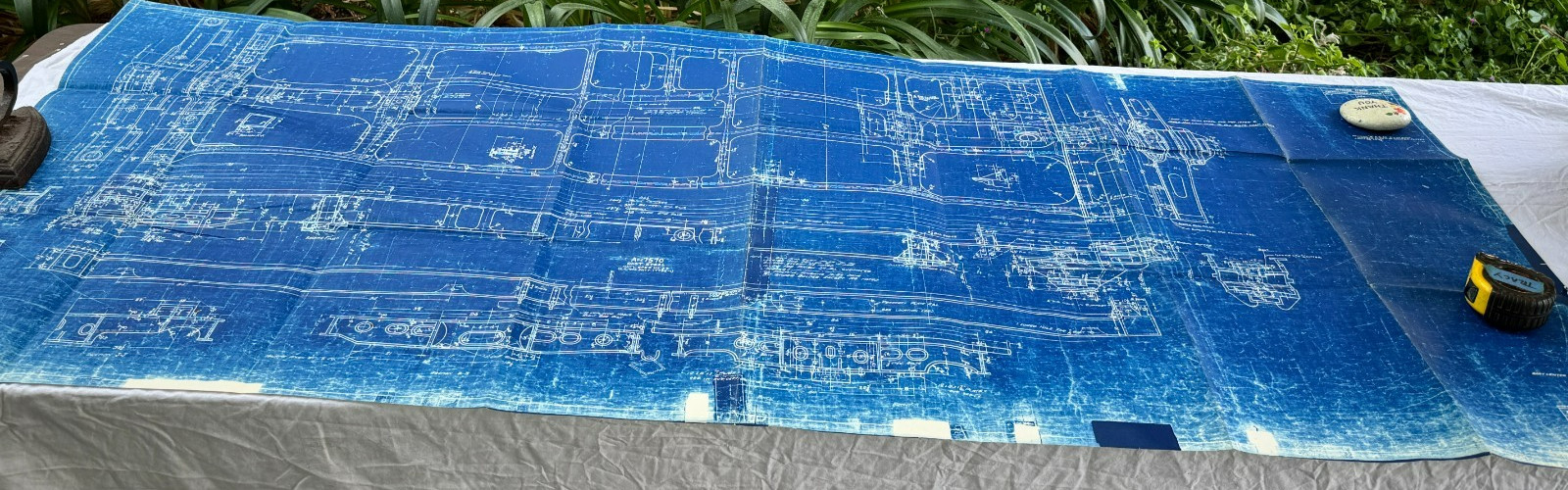 BLUEPRINT 1930 BALTIMORE OHIO RAILROAD Co Original Train Tender Tank 72 X 30″