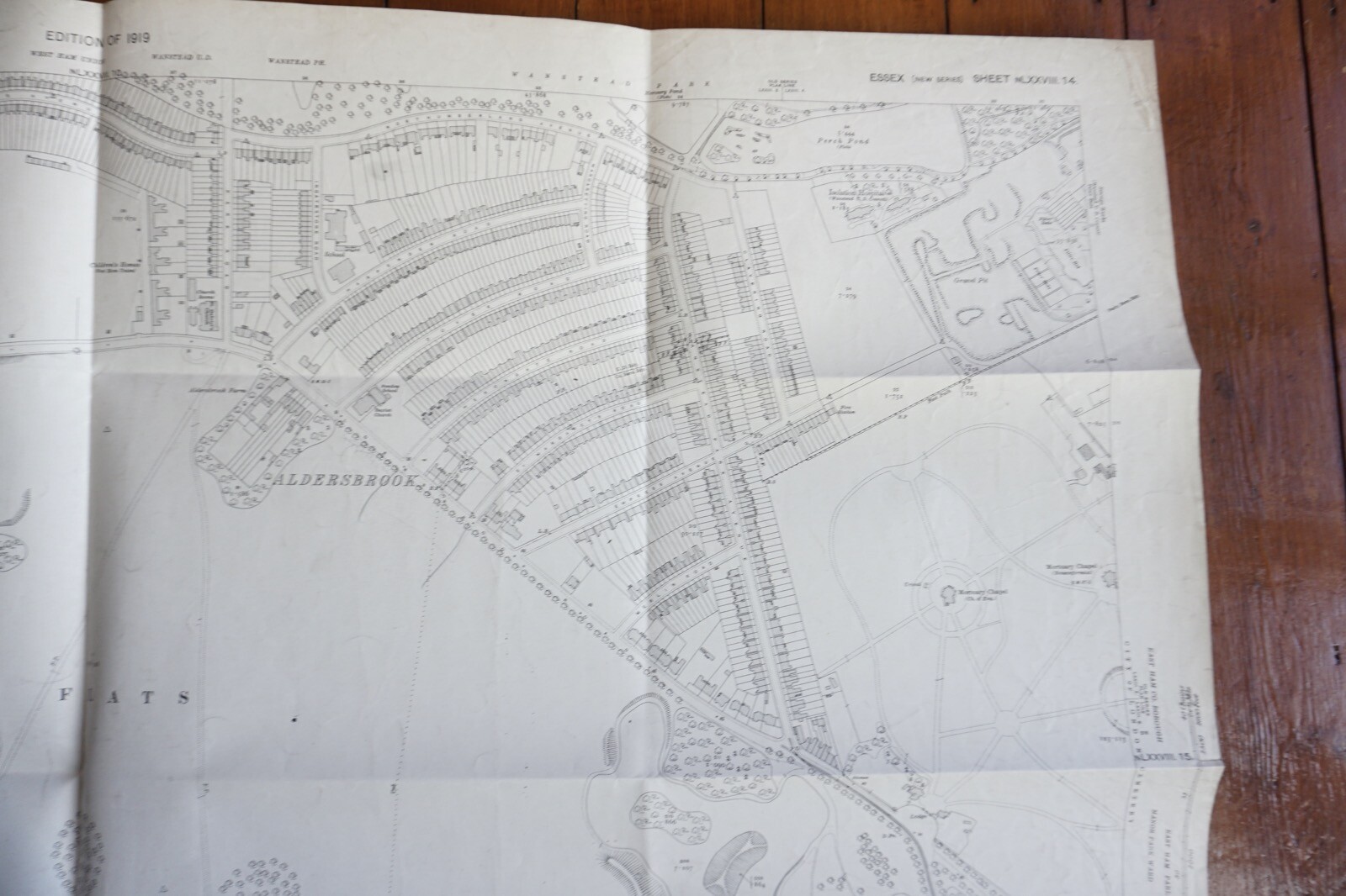 1919 Wanstead Essex Great Eastern Railway OS Railway Map