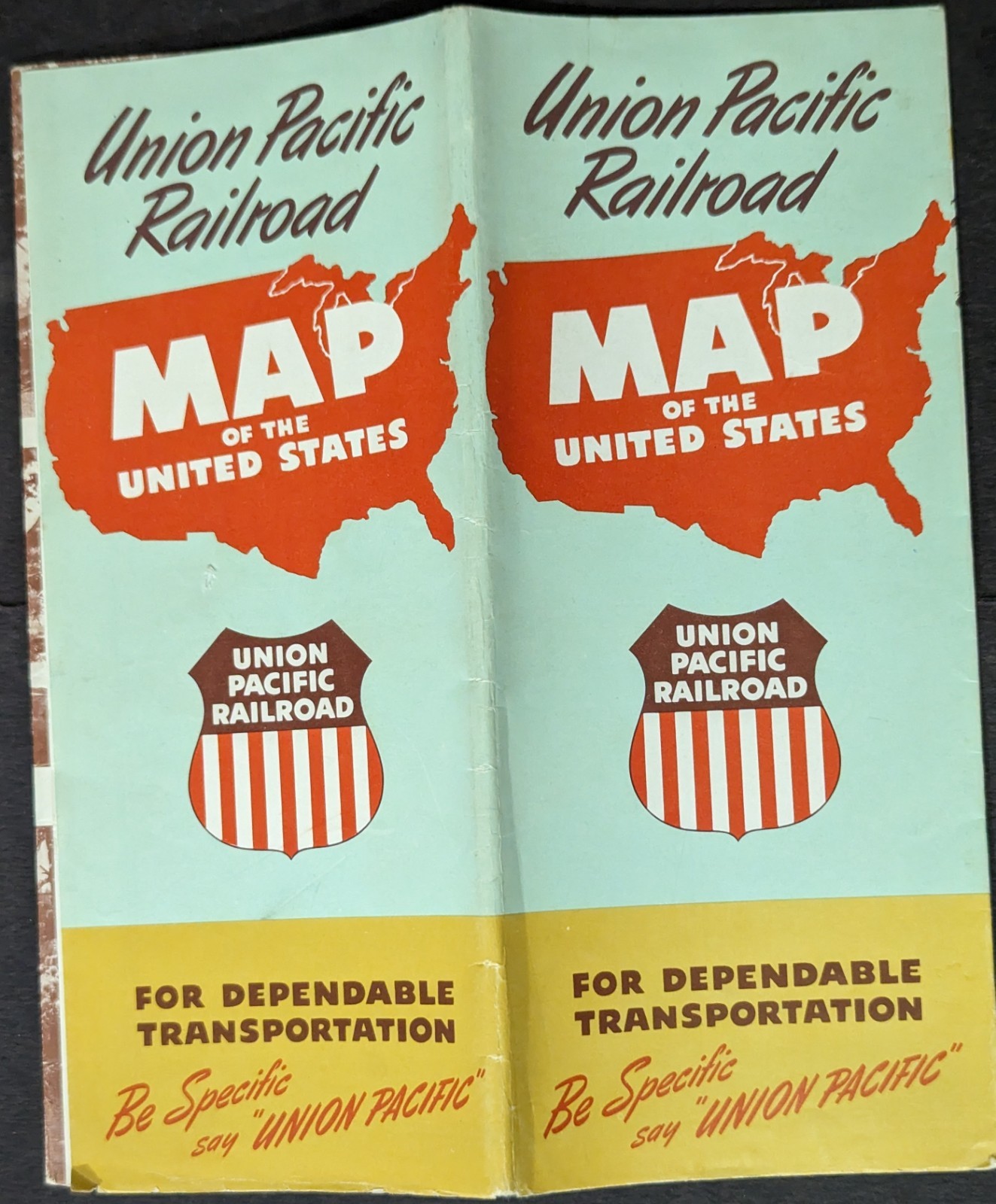 ***VINTAGE 1959 UNION PACIFIC RAILROAD U.S.A. MAP BROCHURE***
