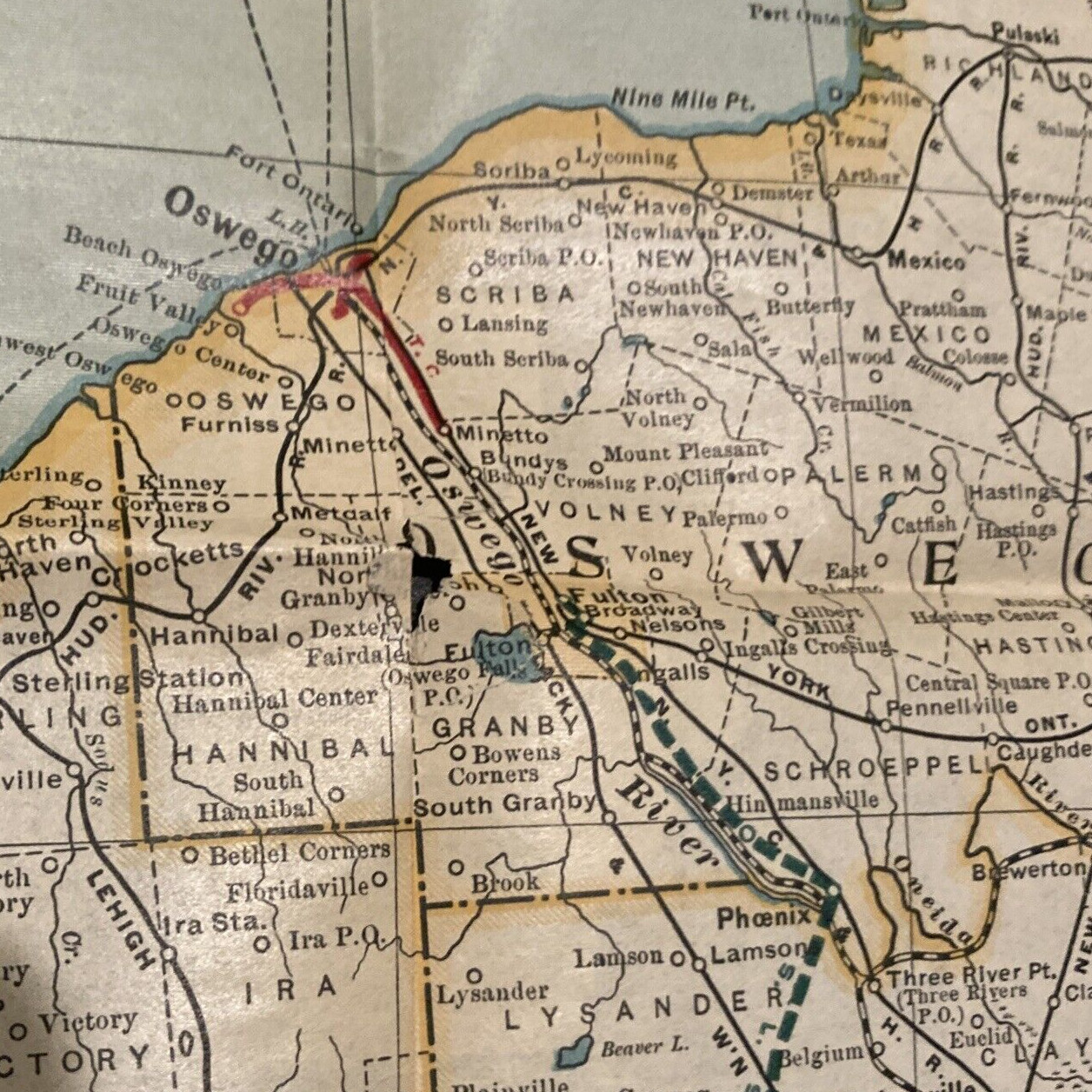 Original 1908 State of New York Electric Railroad Map 47.25″ x42″