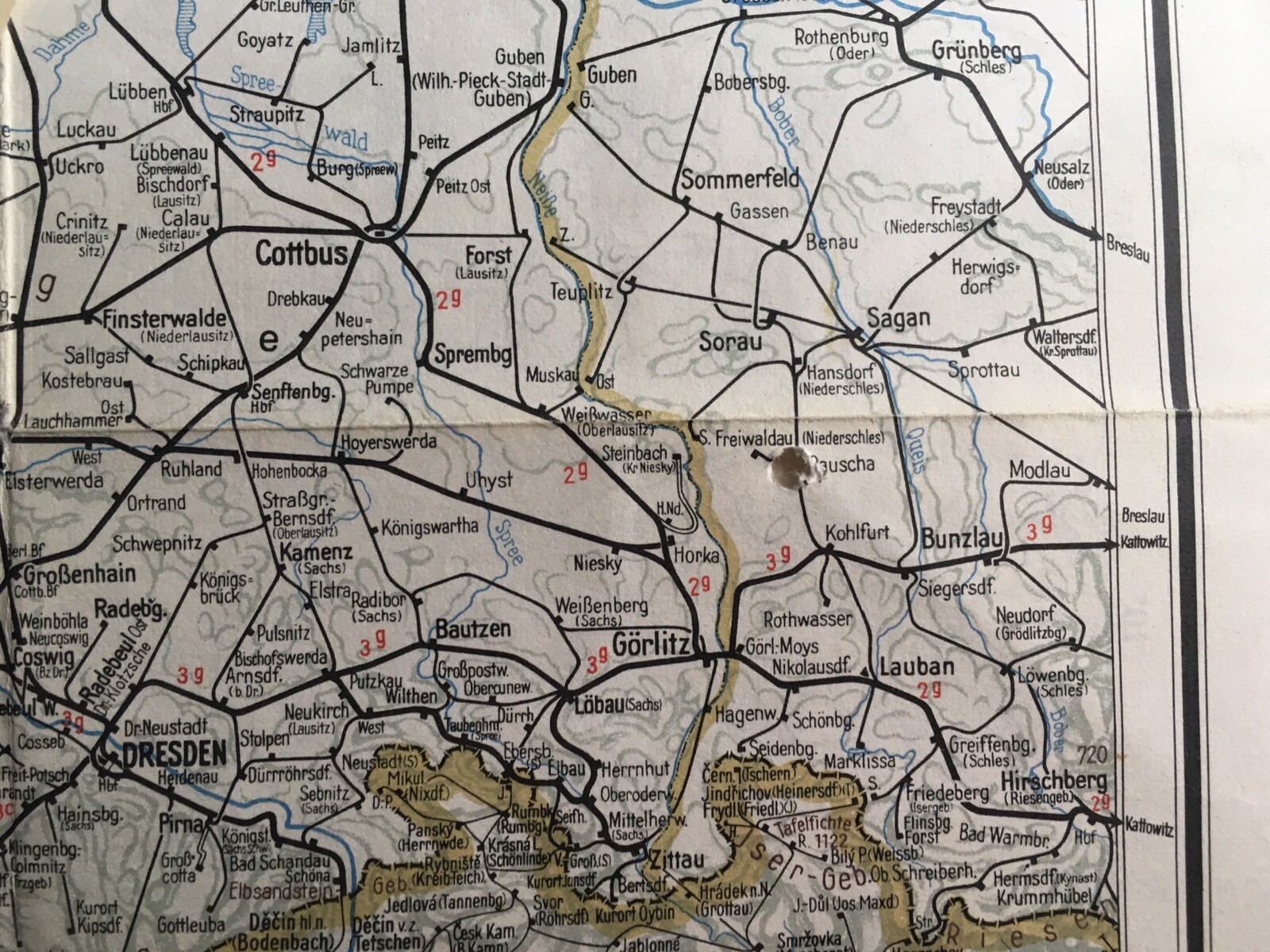 VINTAGE BAD NEUENAHR GERMANY EUROPEAN RAILROAD MAP TEX-SCHMELZ TRAUBENZUCKER