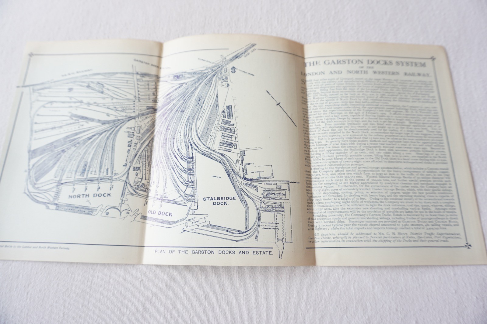 1912 Garston Docks Liverpool Ireland Original Railway Map