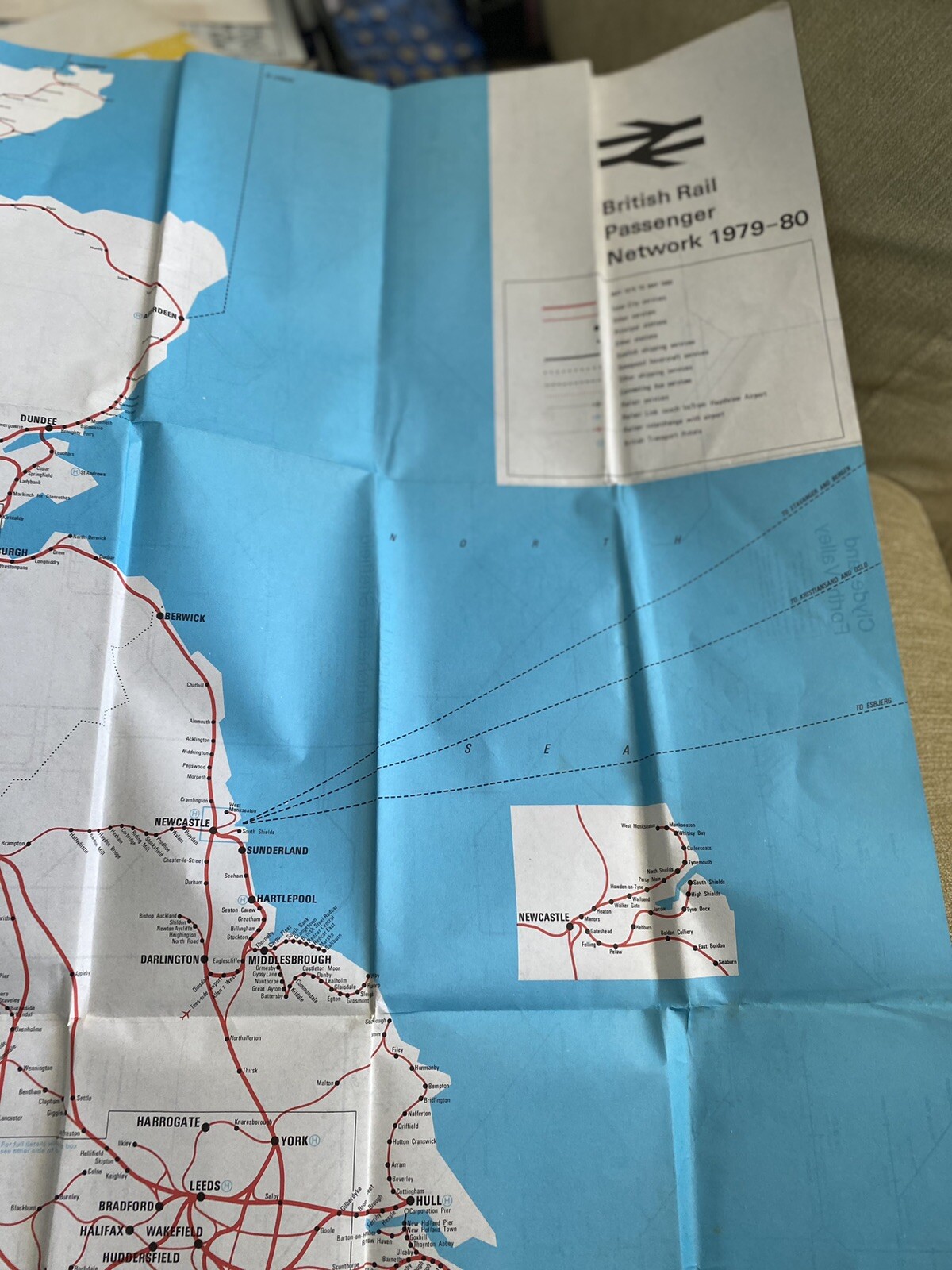 Vintage 1979 -80 British Rail Passenger Network Map
