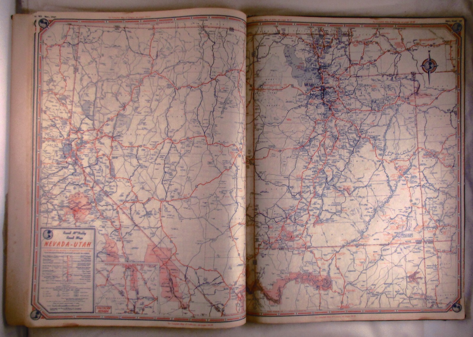 1950 Leahy Hotel Guide Travel Atlas Santa Fe Railrod Canada United States Mexico