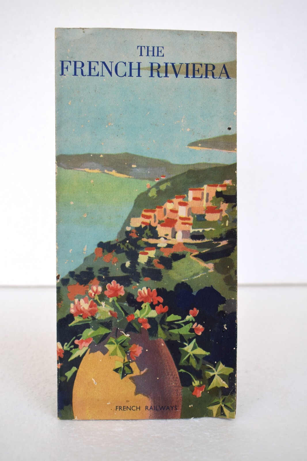 Vintage Map France By Train The French Riviera Journey Travelling Map Guide Old