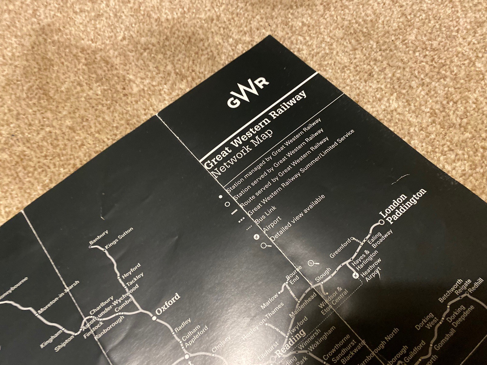 GWR Network Map 2019