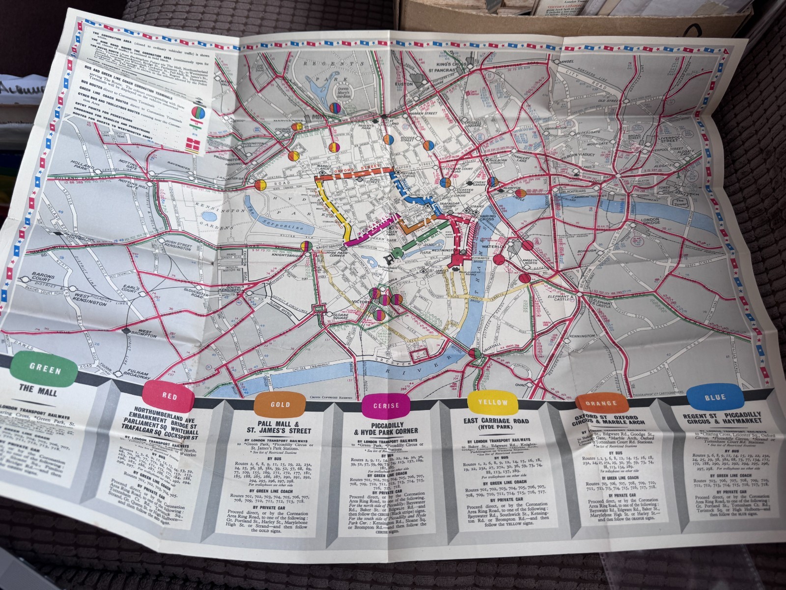 London Transport Underground Tube Map 1953 – Coronation Queen Elizabeth II