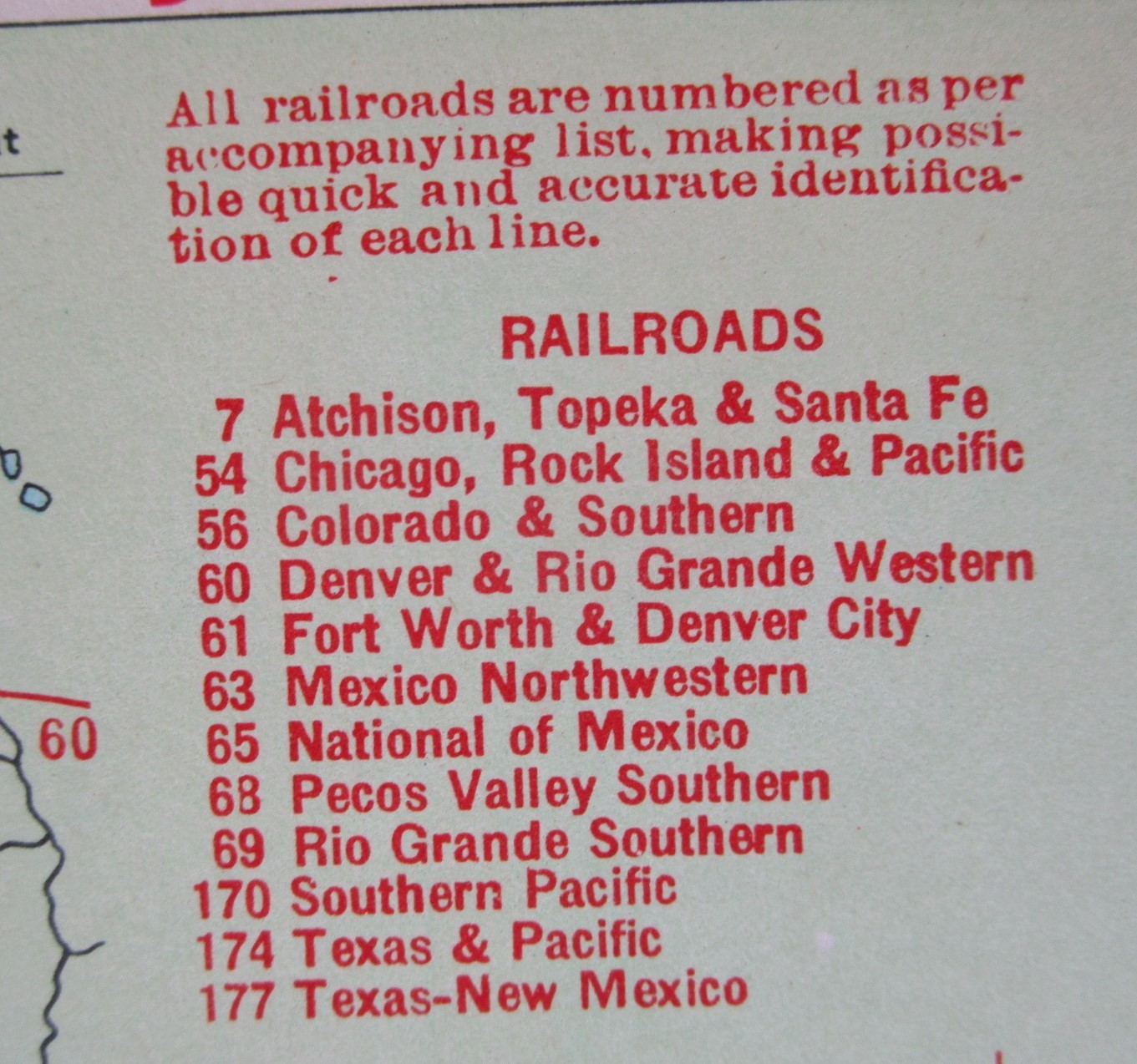 NJ NM 1951 NEW JERSEY RAILROAD Map. MORRISTOWN & ERIE RR ~or~ NEW MEXICO