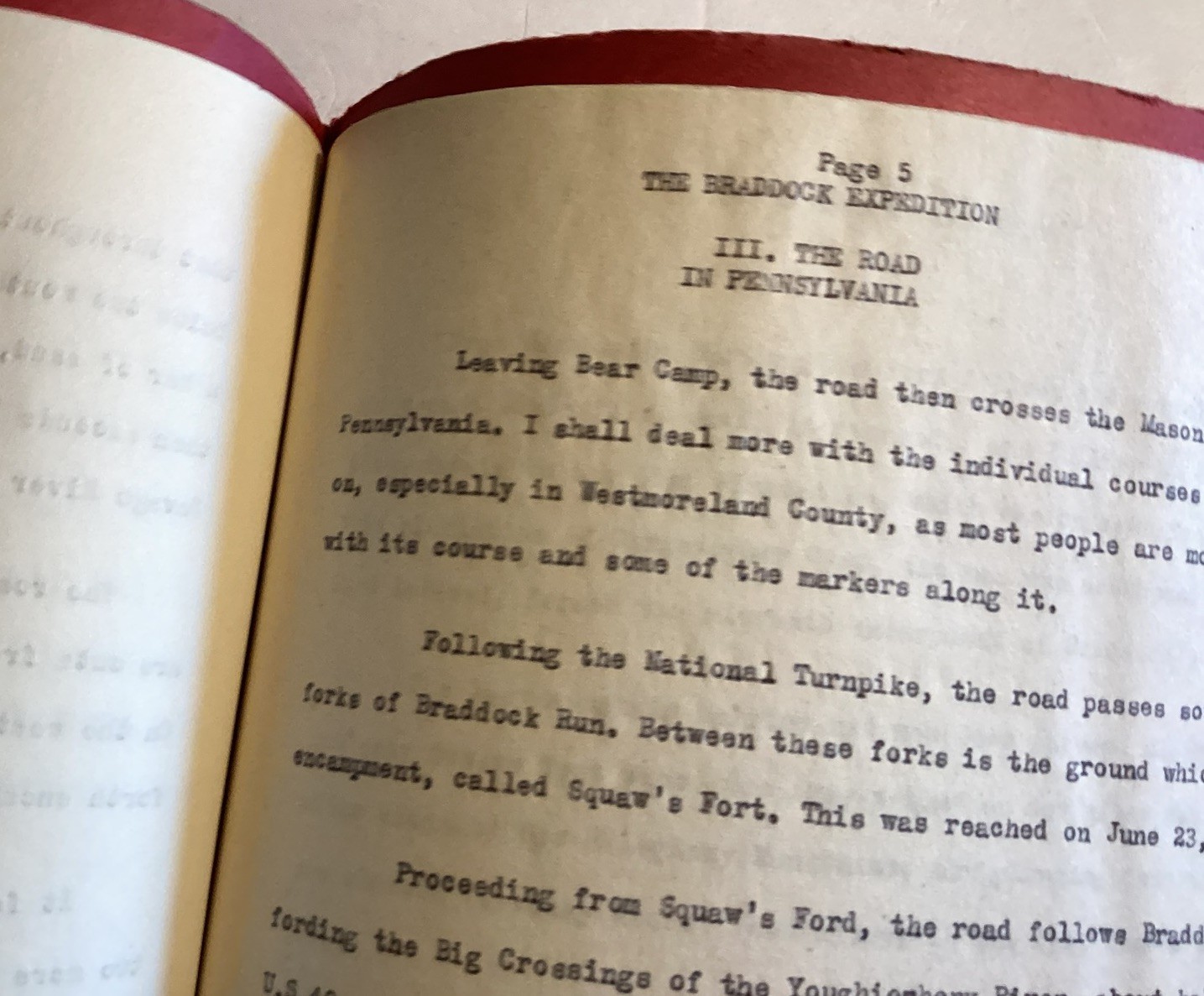 1950 THE BRADDOCK EXPEDITION 10 PAGE STUDY + DETAILED MAP w/TOWNS ENCAMPMENTS +