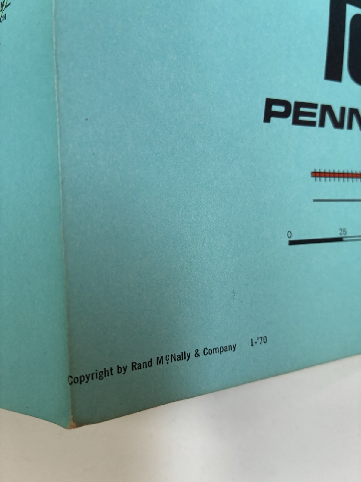 Penn Central 1970 System Map PRR NYC Lines Rand McNally RR Original Folded