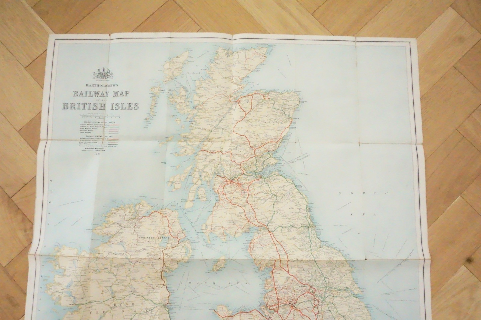 1927 Bartholomews British Isles Pre Grouping Railway Map