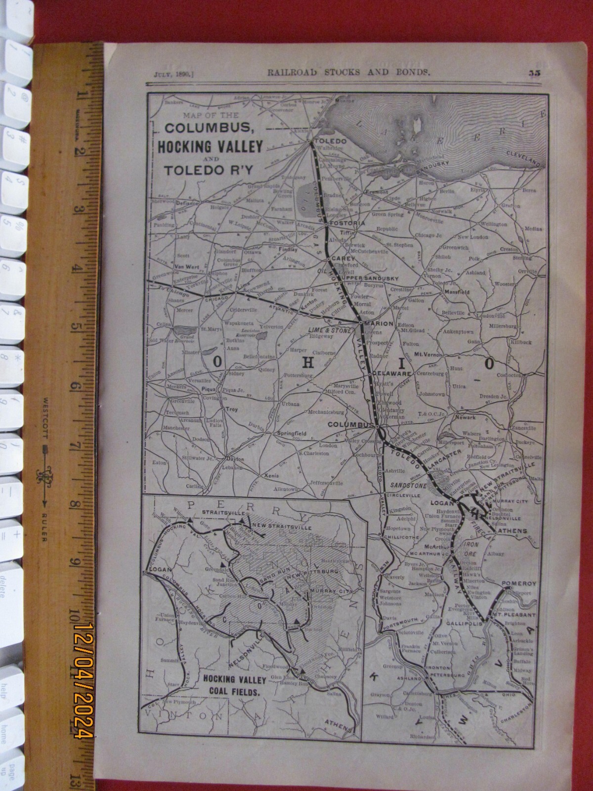 1890 DELAWARE & HUDSON CANAL CO RAILROAD in NY NJ PN + CHV&T RR in OHIO SYS MAPS