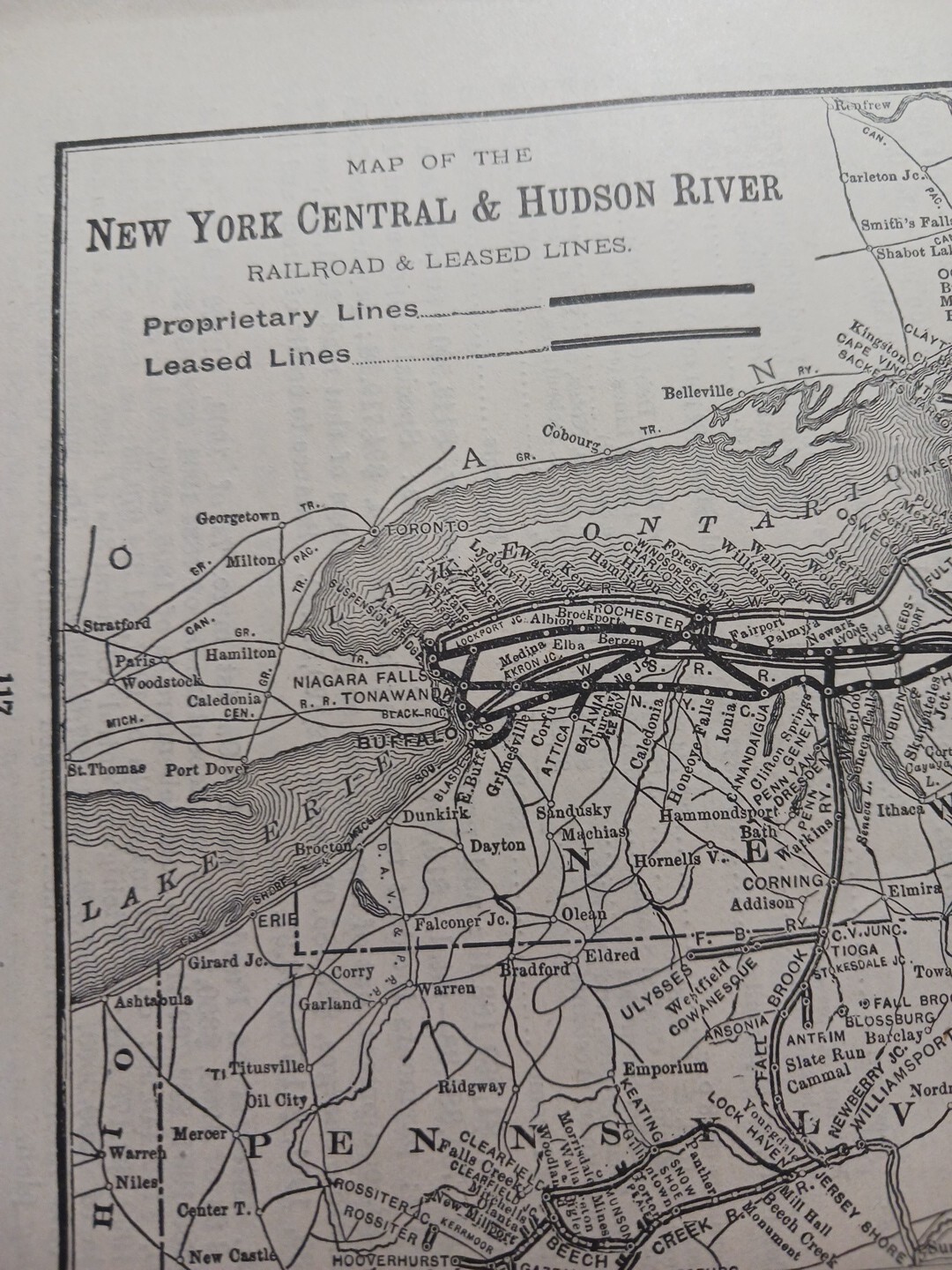 1902 Train Route Map + Report NEW YORK CENTRAL & HUDSON RIVER RAILROAD all Lines