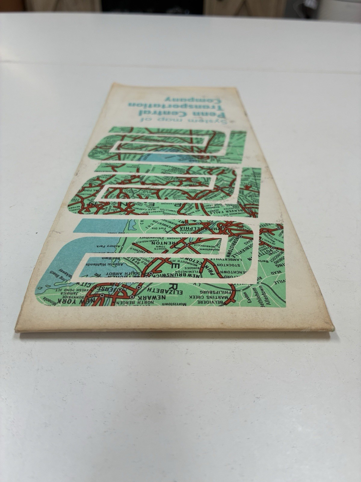 Penn Central 1970 System Map PRR NYC Lines Rand McNally RR Original Folded