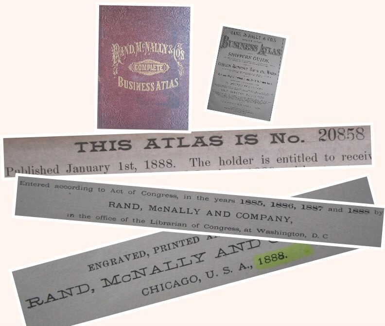 IN Antique DATED 1887 INDIANA RAILROAD Map. McNally Business
