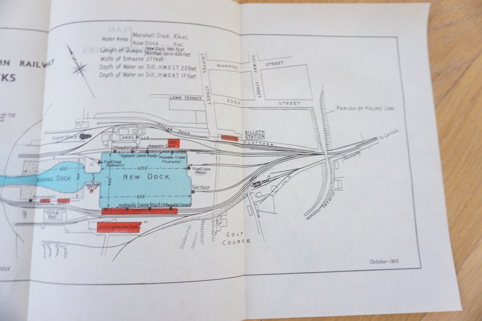 1936 LNER Sillouth Docks Railway Plan Map