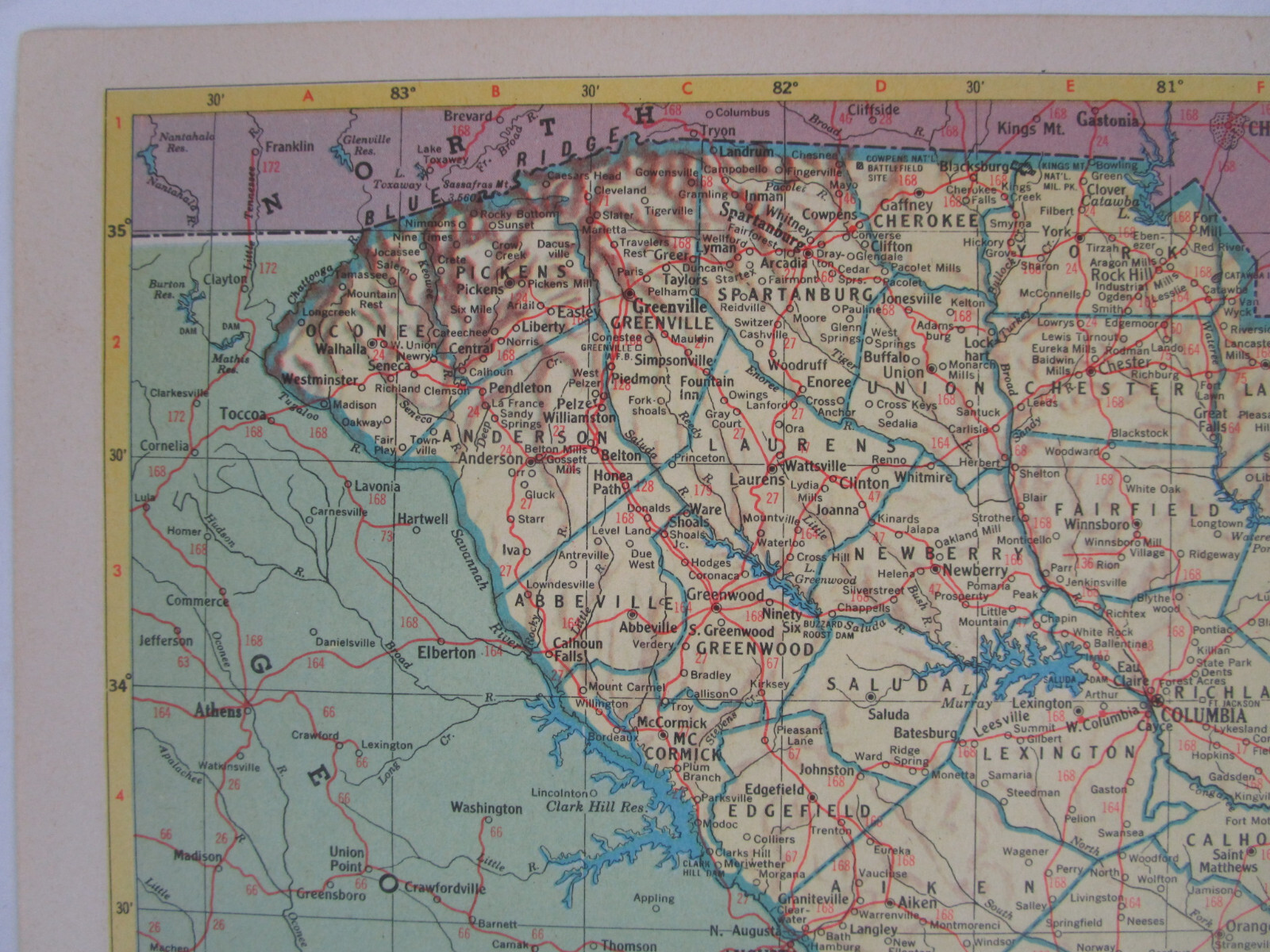 PA SC 1952 PENNSYLVANIA State RAILROAD Map STEWARTSTOWN RR or SOUTH CAROLINA Map
