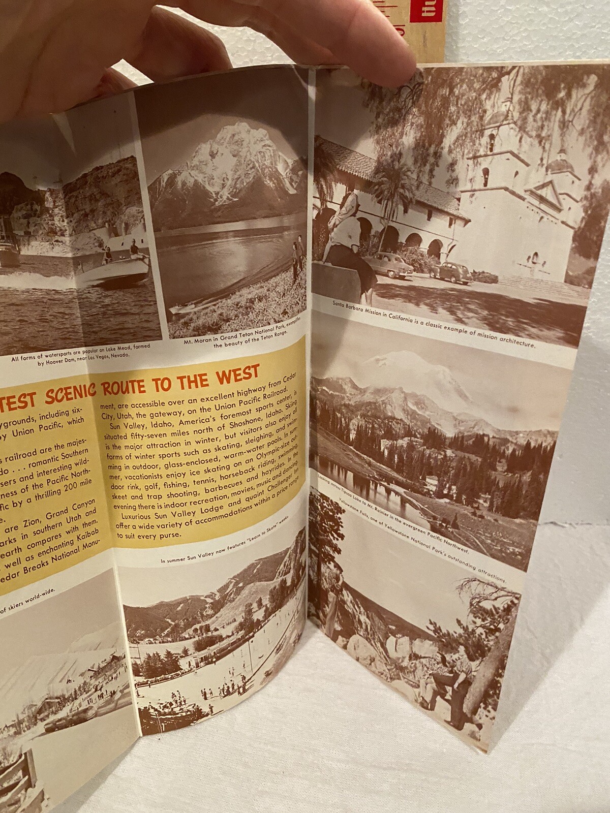 1959 Union Pacific Railroad Map of the United States Rand McNally UPRR TRAINS