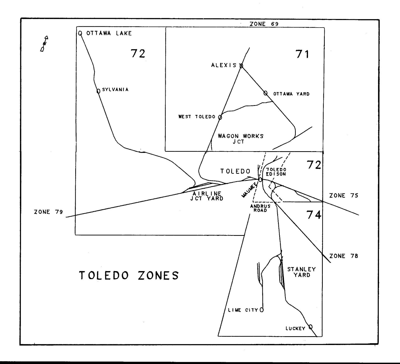 Conrail 1985 Toledo Zone-Track-Spot “ZTS” Maps PDF Pages on DVD