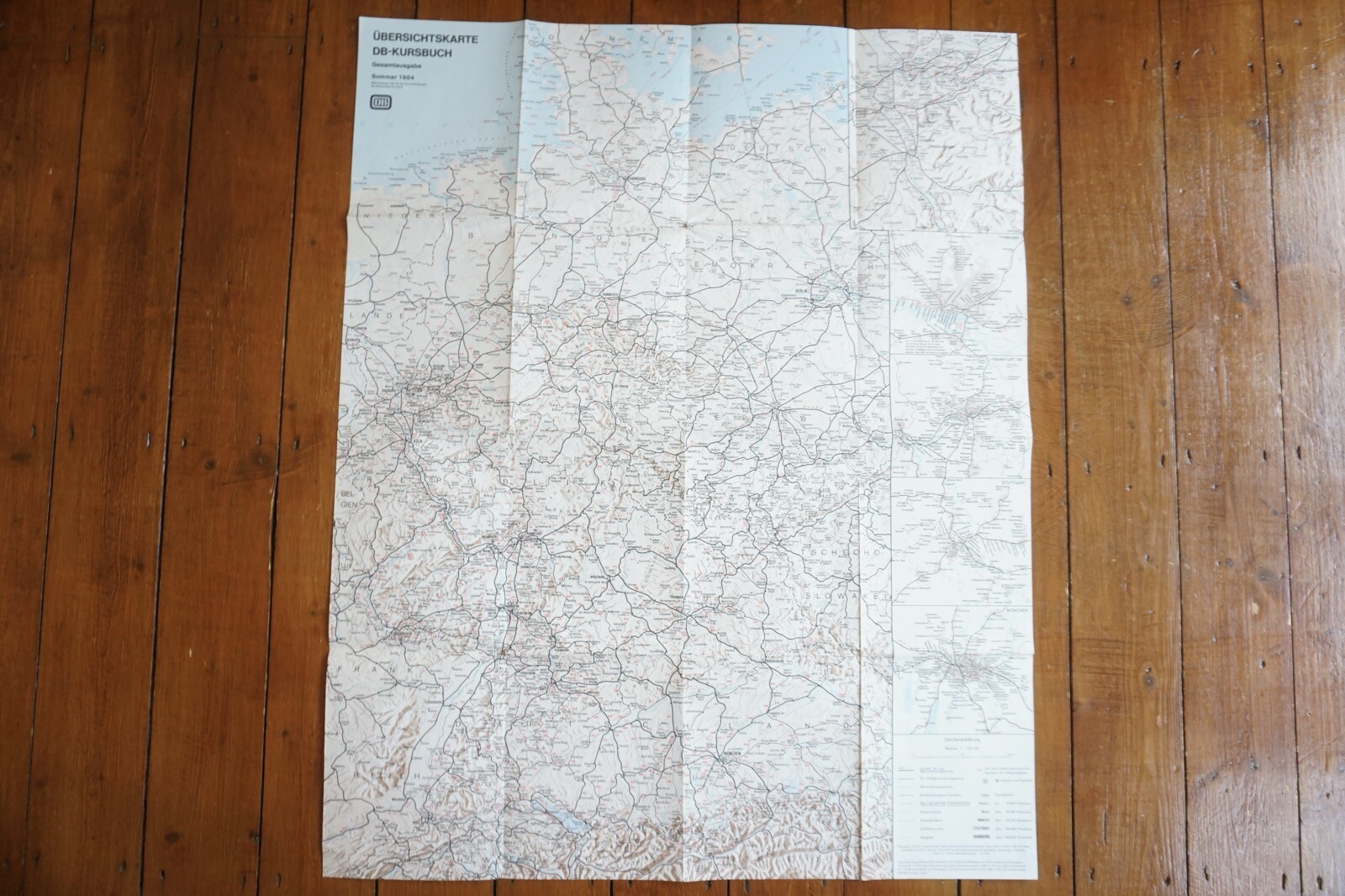 1984 – 1991 Germany Deutsche DB Railway Bus Map Collection Railwayana