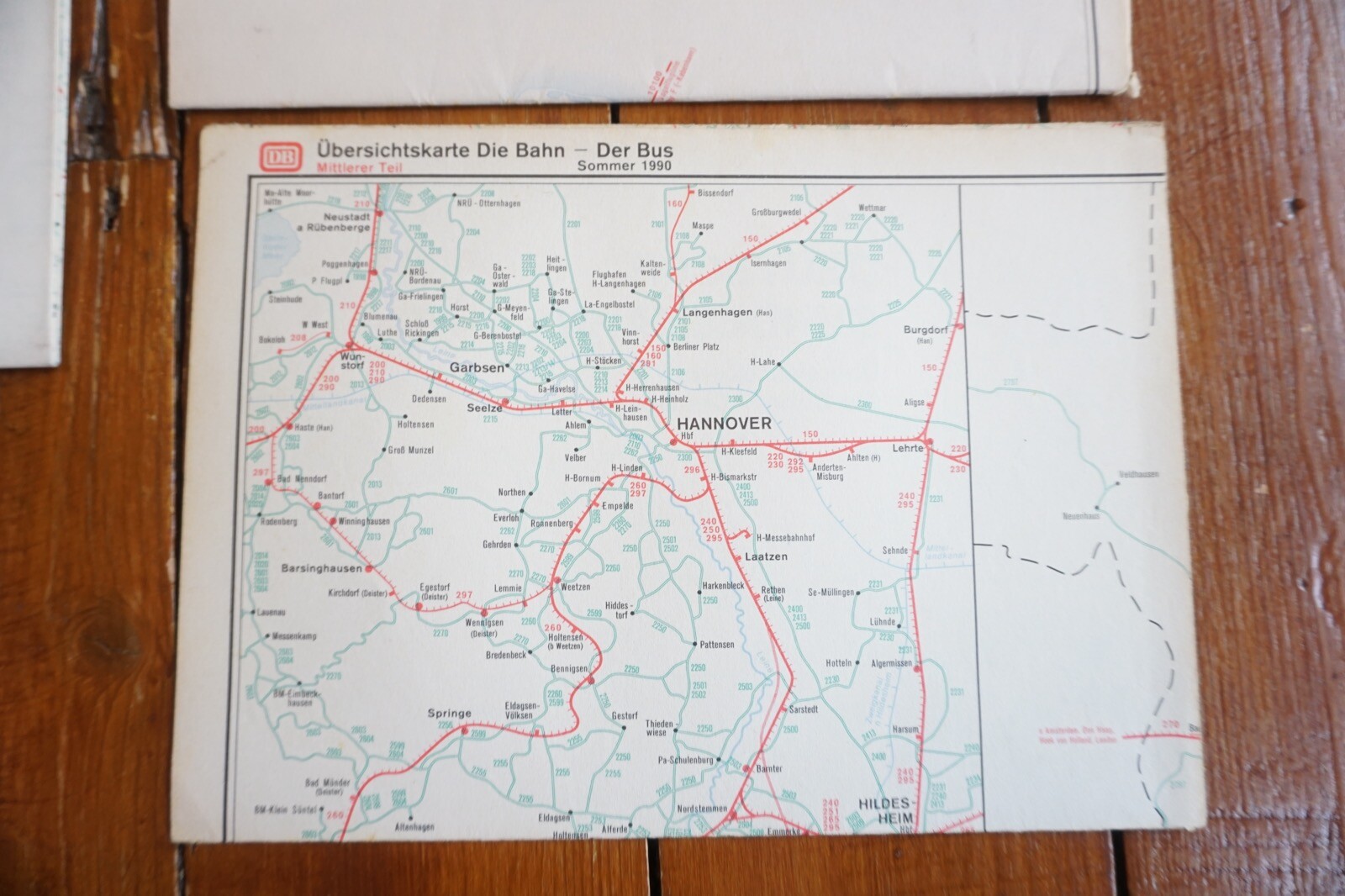 1984 – 1991 Germany Deutsche DB Railway Bus Map Collection Railwayana