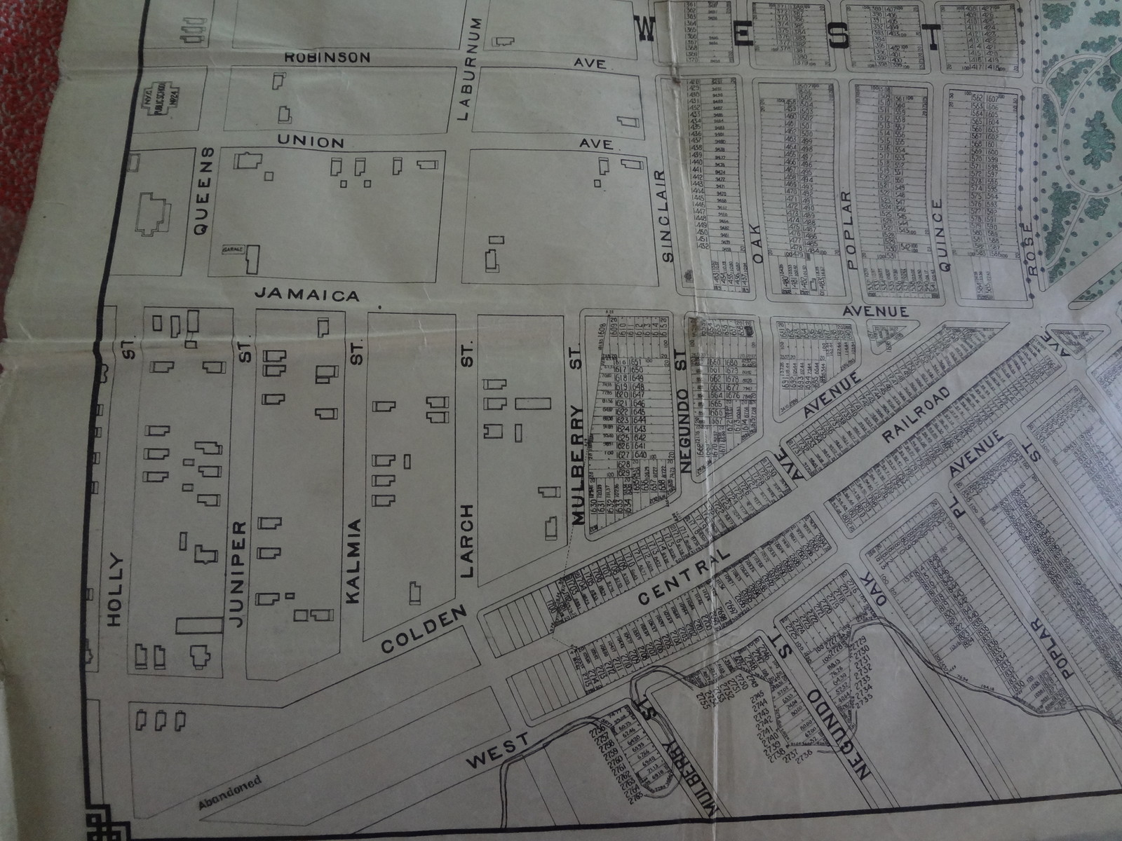 Rare 28 X 32 1908 Kissena Park Flushing Queens LIRR NYC Original Map