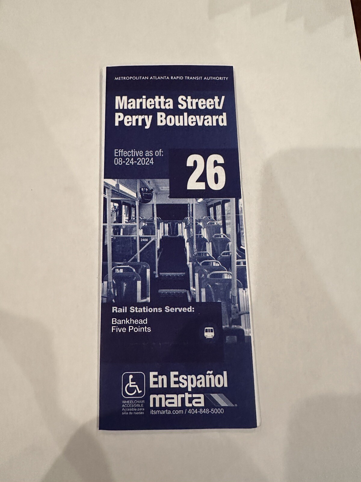 MARTA Bus Route 26 Map – Marietta Street / Perry Boulevard Schedule