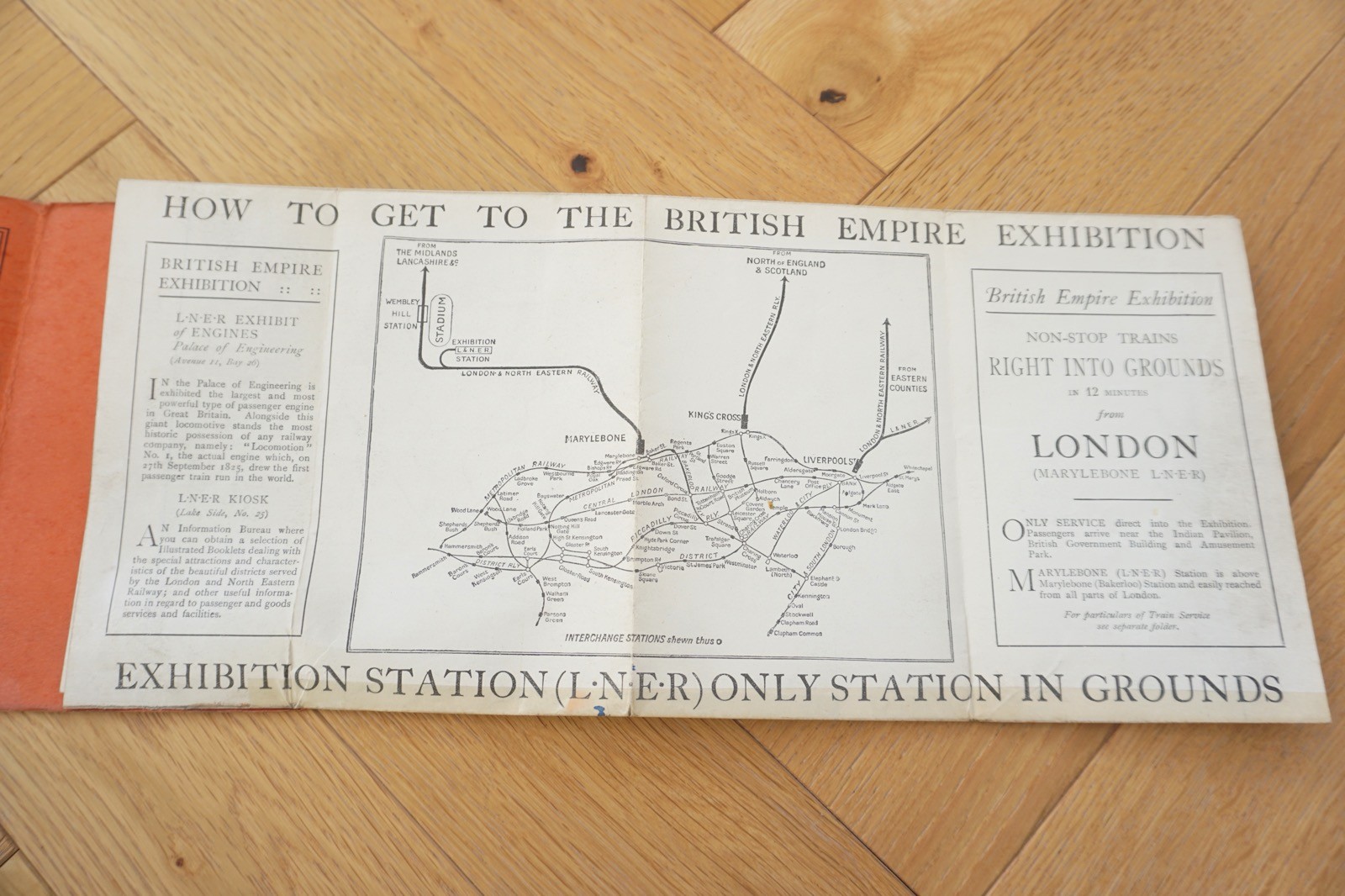 c1925 LNER London & Connecting Railways Map LNER Pocket Map