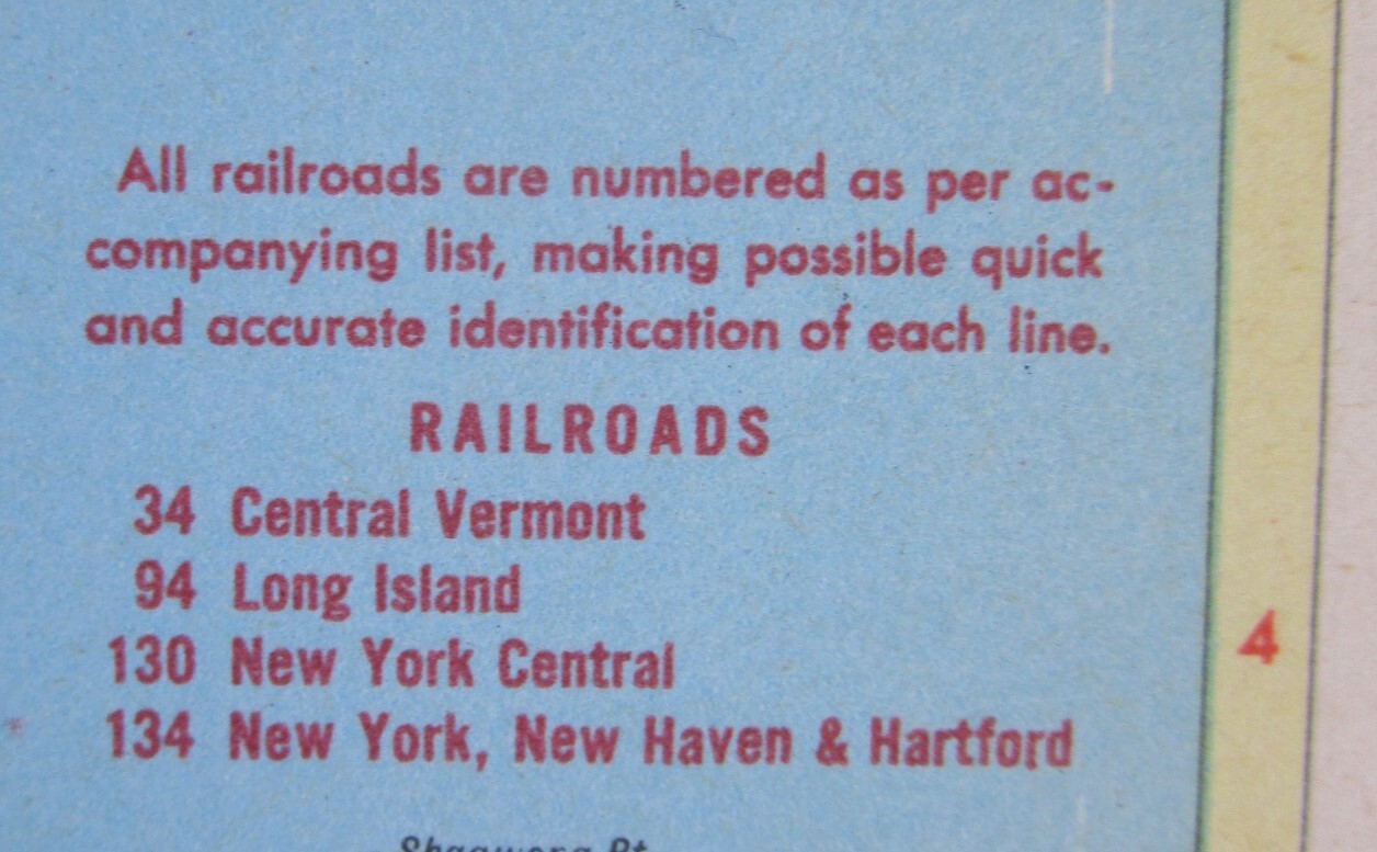 CO CT 1955 COLORADO RAILROAD Map SAN LUIS VALLEY SOUTHERN RR ~or~ CONNECTICUT