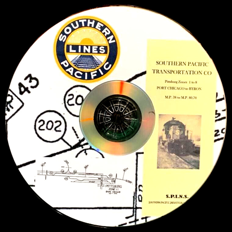 Southern Pacific RR 1971 Pittsburg Zones 1 to 8 SPINS PDF pages on DVD