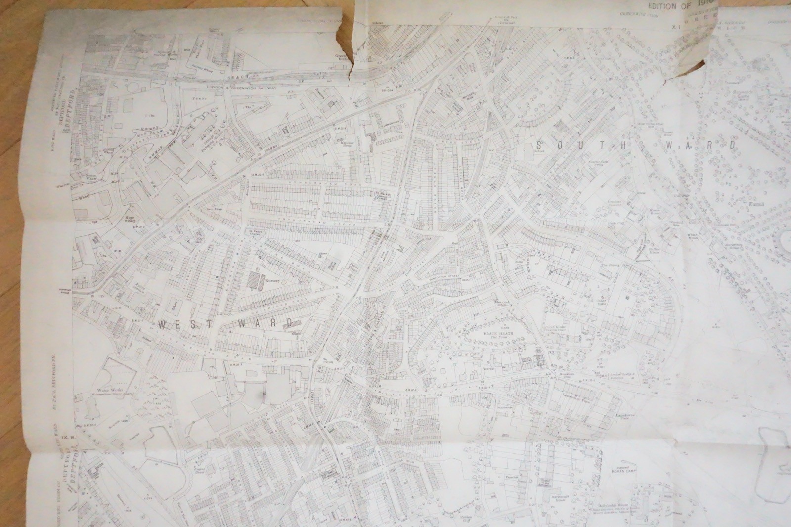 1936 Blackheath S0uth Hampstead London LMS LNER Railway OS Railway Map *