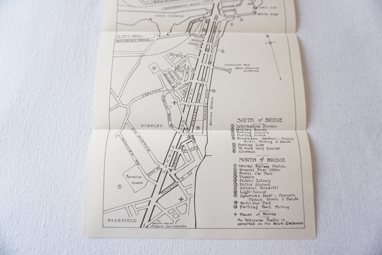 c1930 Lowestoft LNER Railway Map