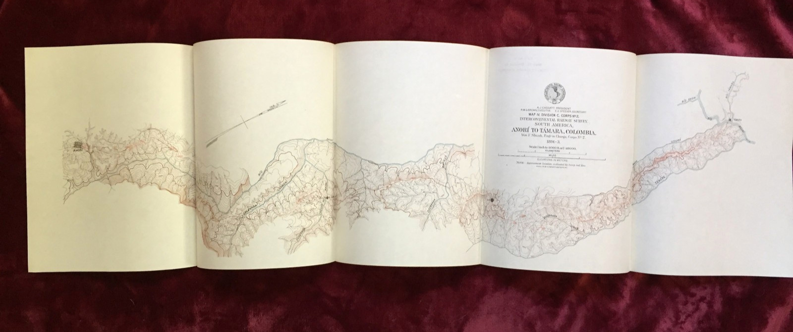 1895 INTERCONTINENTAL RAILWAY SURVEY – Over 100 MAPS & Profiles – South America