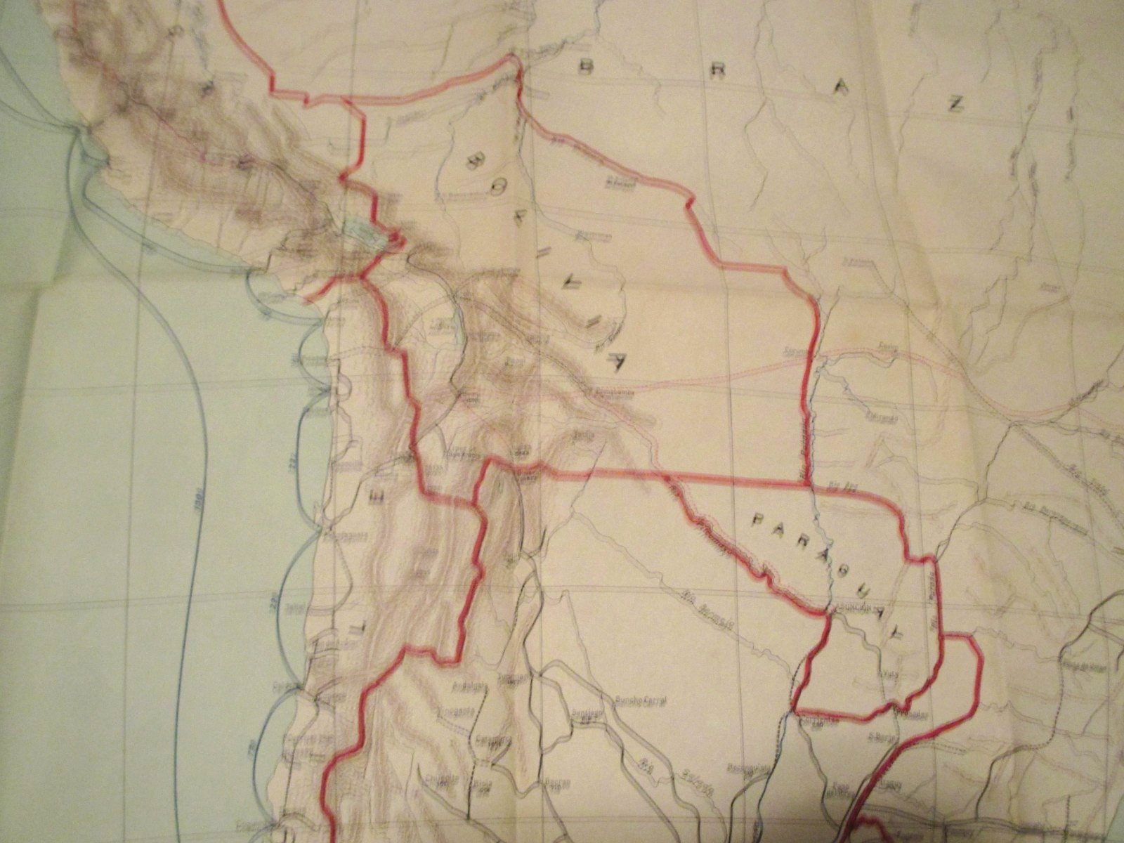 1910- PAN AMERICAN-SOUTH AMERICA- RAILWAY- ROUTE MAP-RAILROAD RIVER-OCEAN-33″