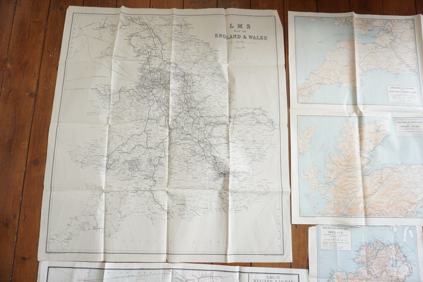 Assorted LMS & GWR Railway Map Collection