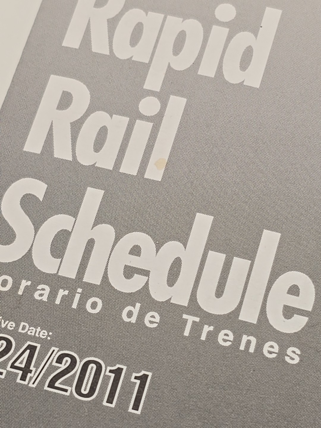 MARTA Rapid Rail Schedule – 9/24/2011