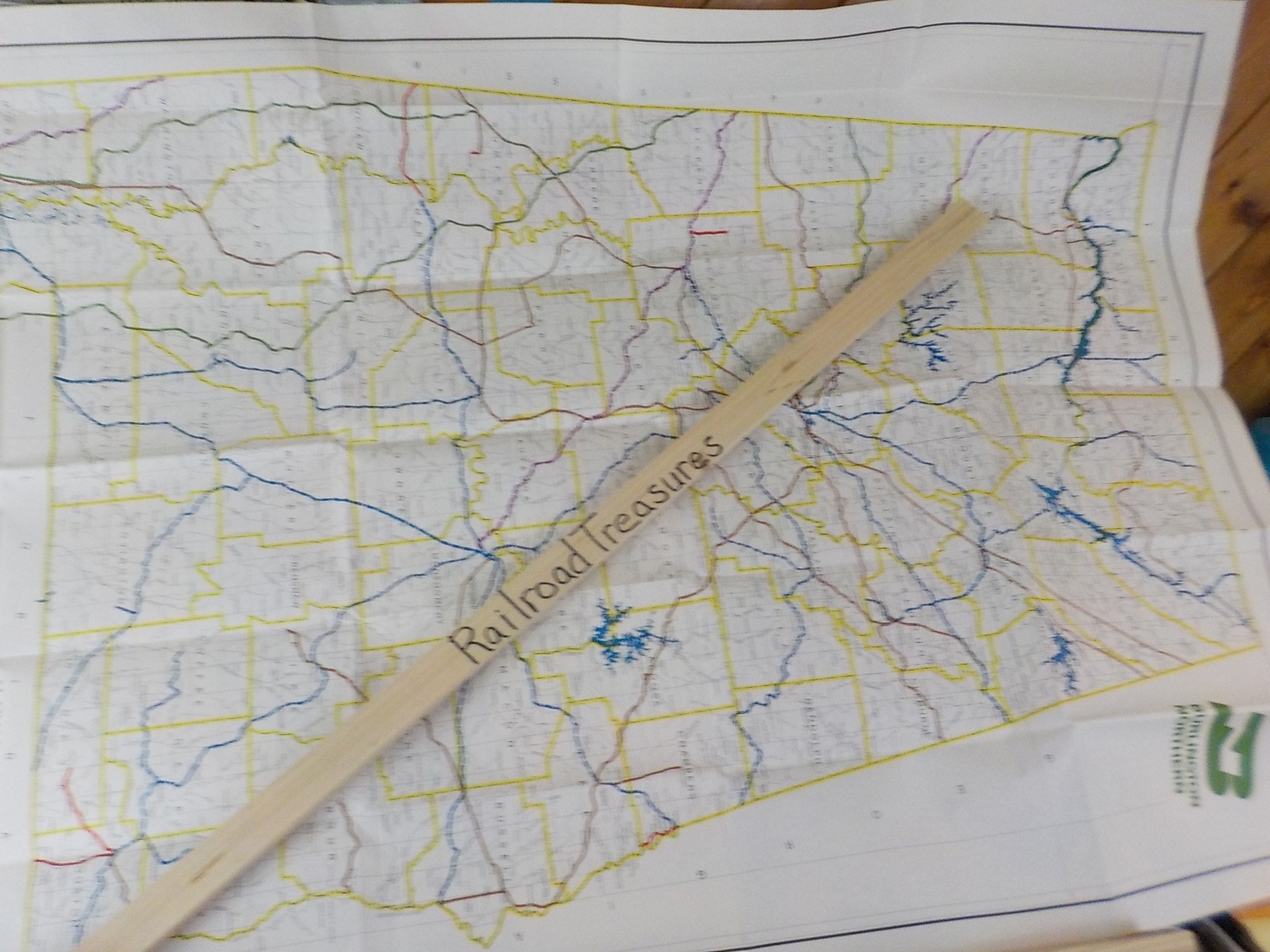 Map Burlington Northern Alabama State Railroad Map 1983 August