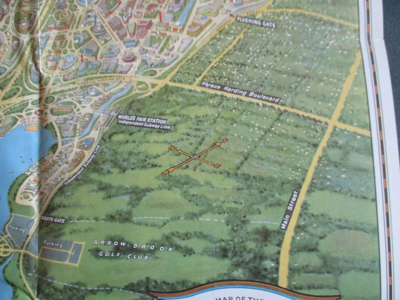 1939 C.S. Hammond & Co Aerial Map New York World’s Fair Flushing Meadow NY REPRO