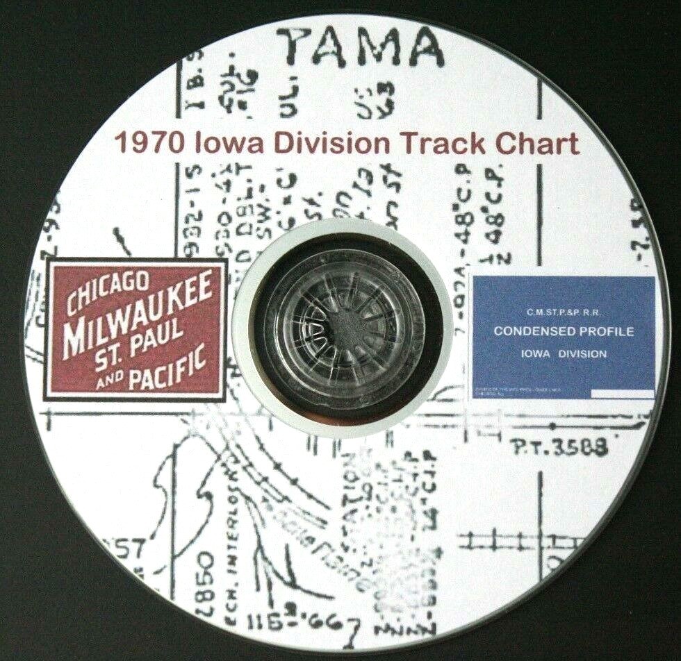 Milwaukee Road CMStP&P 1970 Iowa Division Condensed Profile PDF Pages on DVD