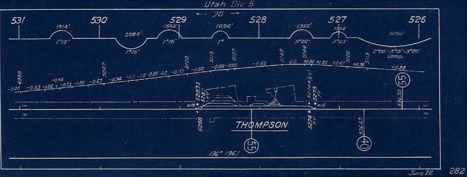 Denver & Rio Grande Western RR 1976 Grand JCT to Helper Track Chart PDF on DVD