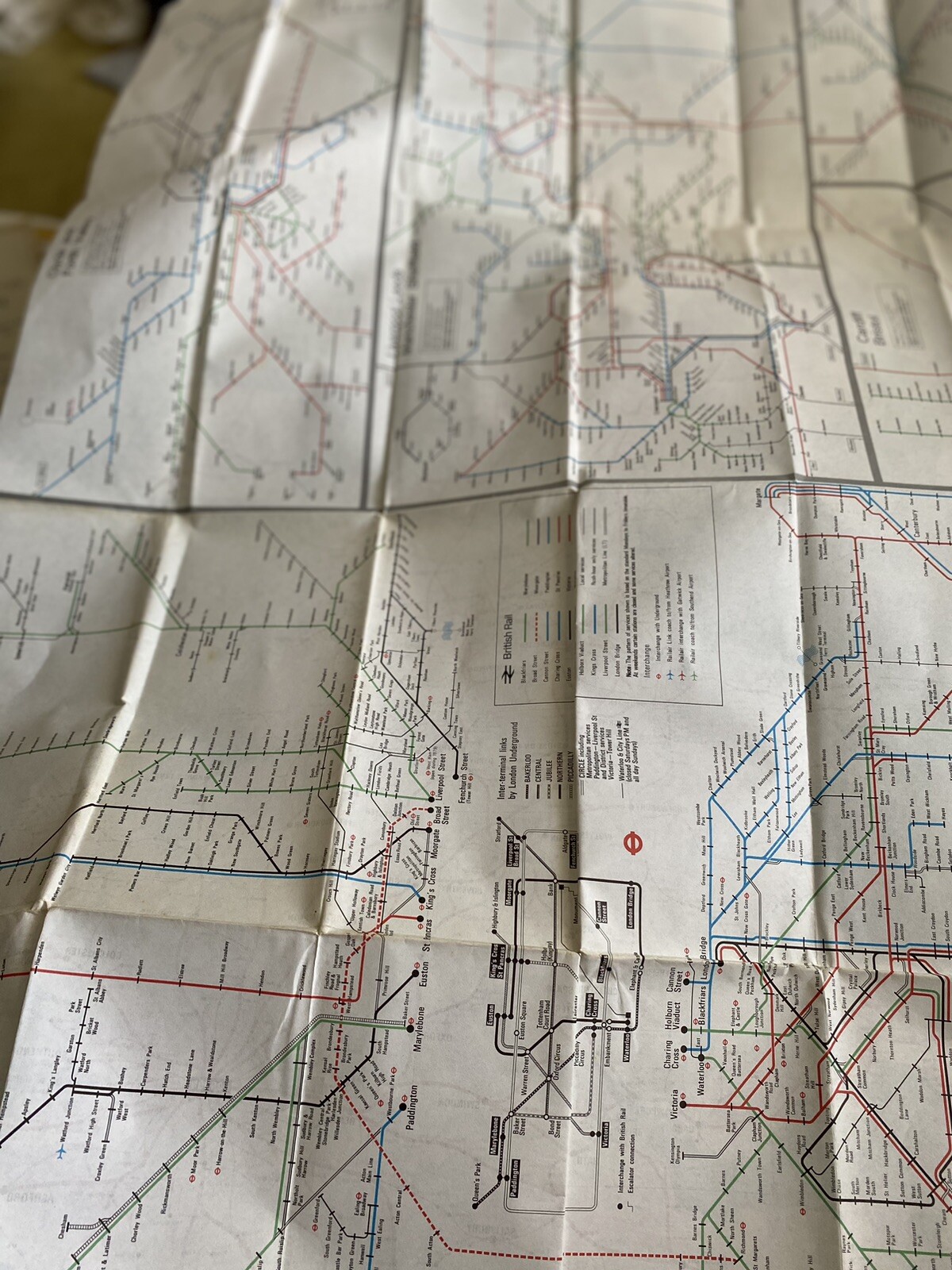 Vintage 1979 -80 British Rail Passenger Network Map