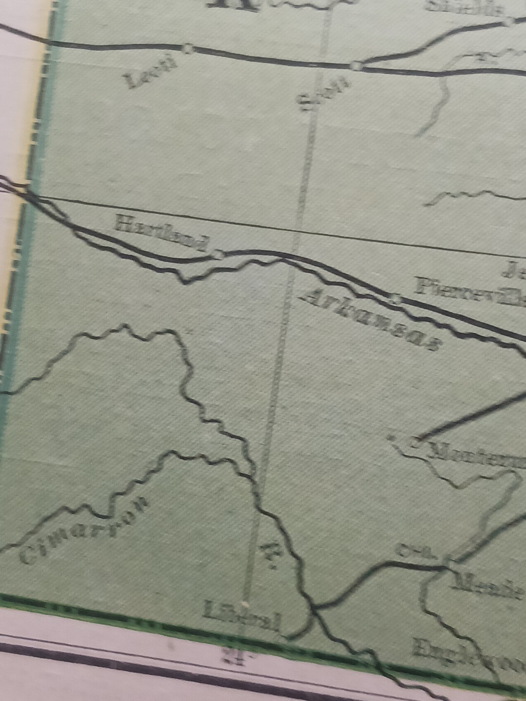 1902 Train Route Map NEBRASKA KANSAS All Railroad Lines Stations 11″×9″ Dated