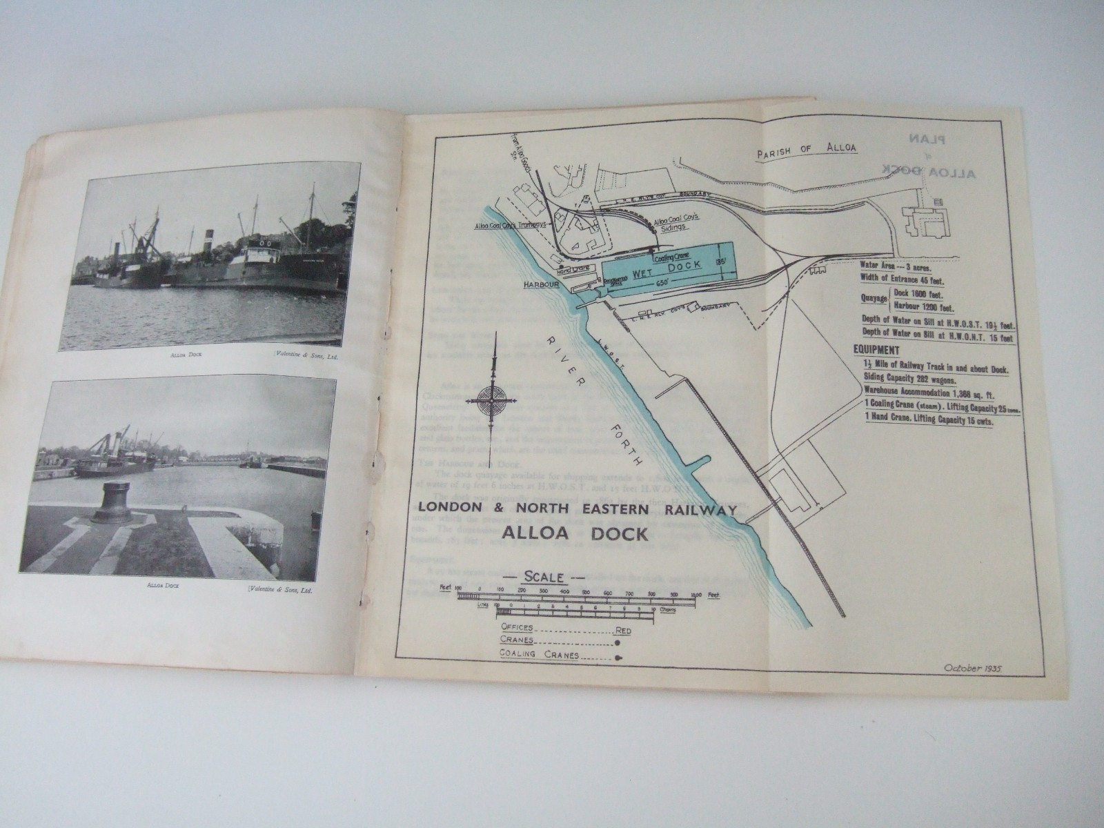 1936 Ports of the LNER Book. 11 Fold-Out Dock Plans. Dock Info, Steamer Services