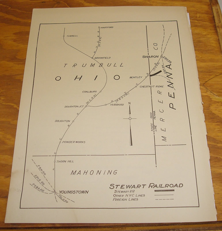 1923 Route Map of STEWART RAILROAD///PA