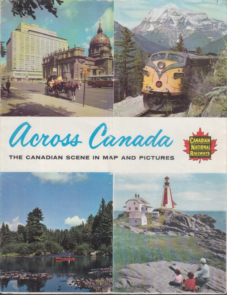 Canadian National Railways Across Canada map / brochure 1960