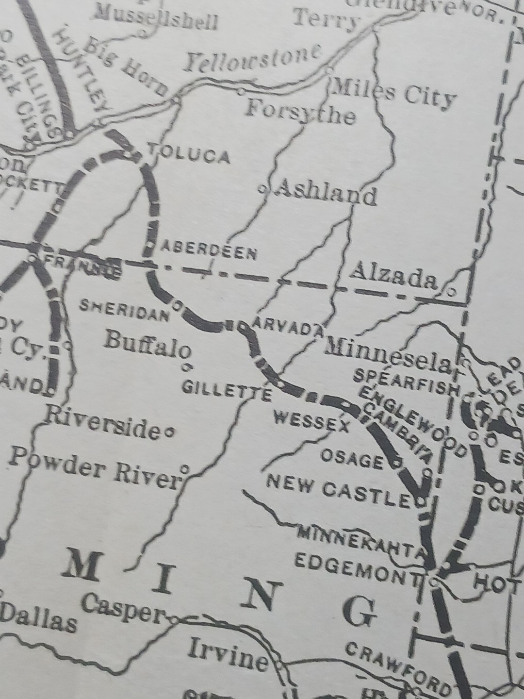 ~1910 Train Route Map GREAT NORTHERN Pacific RAILROAD SYSTEM All Lines 9″x12″